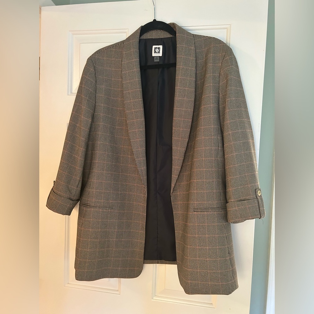 NWOT Anne Klein Women’s Houndstooth Blazer. Sz. XL